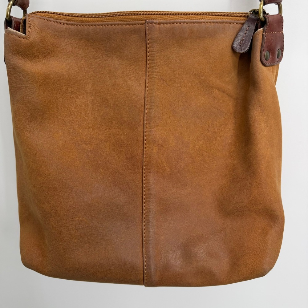 Sundance Brown Leather Woven Hobo Shoulder Bag Braided Strap Zip Closure Italy - Picture 5 of 15